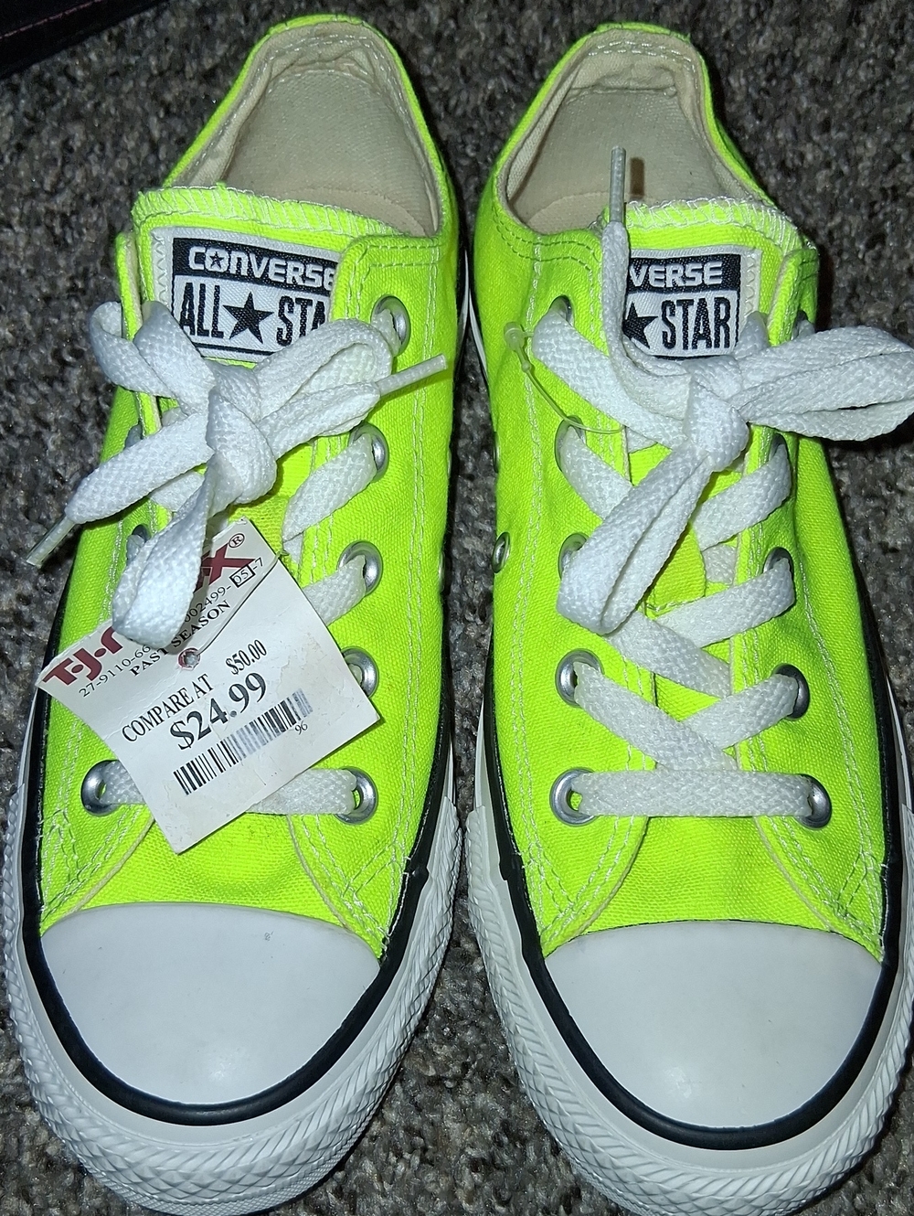 Converse All Star Low Top Sneakers - Neon Green